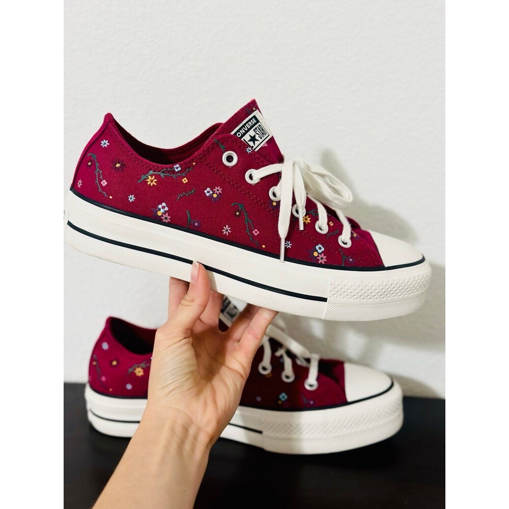 NEW Converse Chuck Taylor All Star Lift Platform Floral Patchwork Women’s 9.5